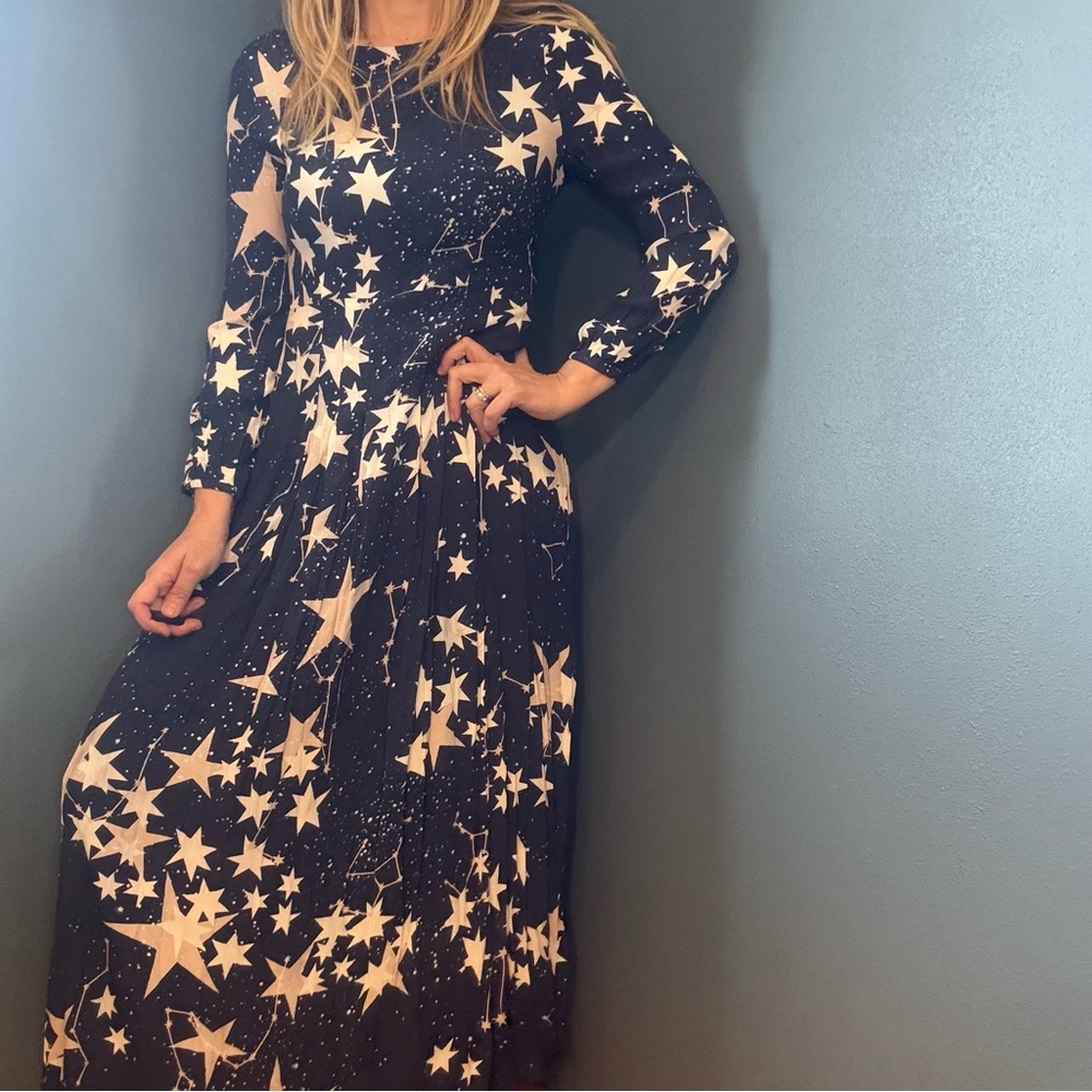 Little White Lies Constellation Long Sleeve Maxi Dress size Medium
